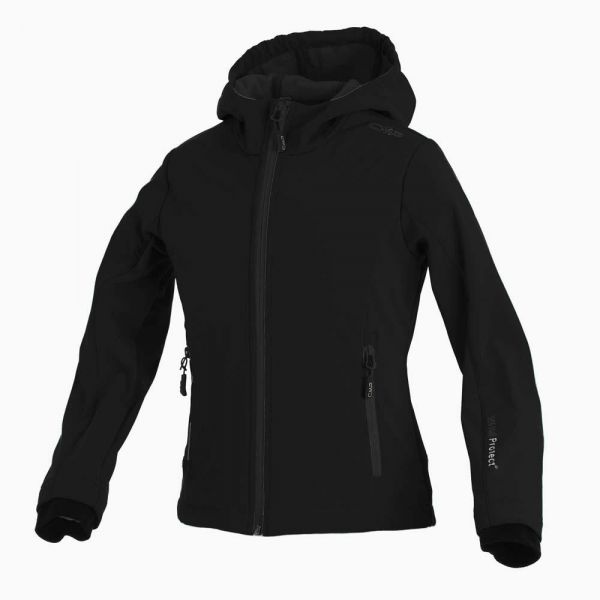 Cmp Fix Hood 3a29385n Jacket Preto 8 Anos Rapaz