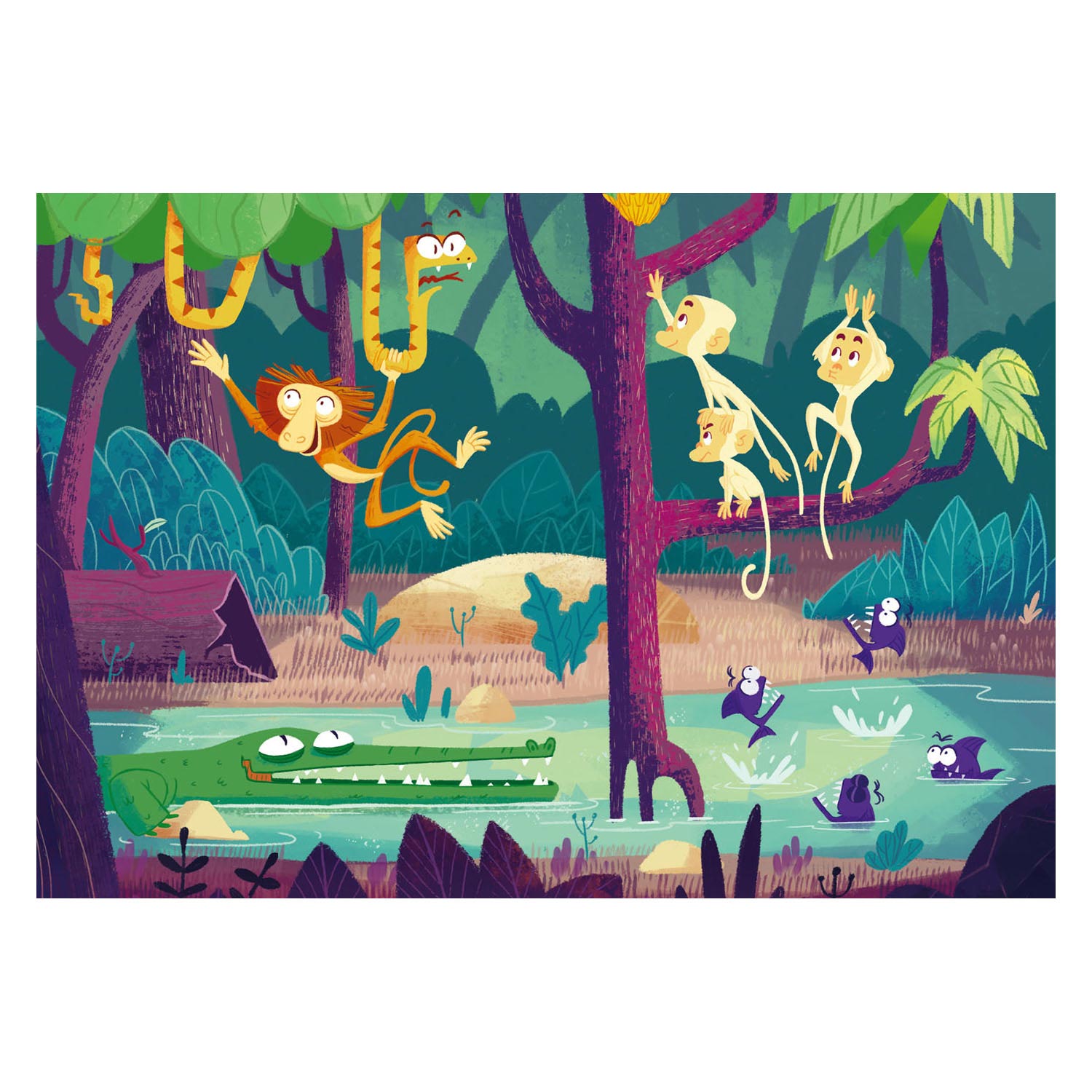 Ravensburger Puzzle & Play - Jungle Avontuur, 2x24st.