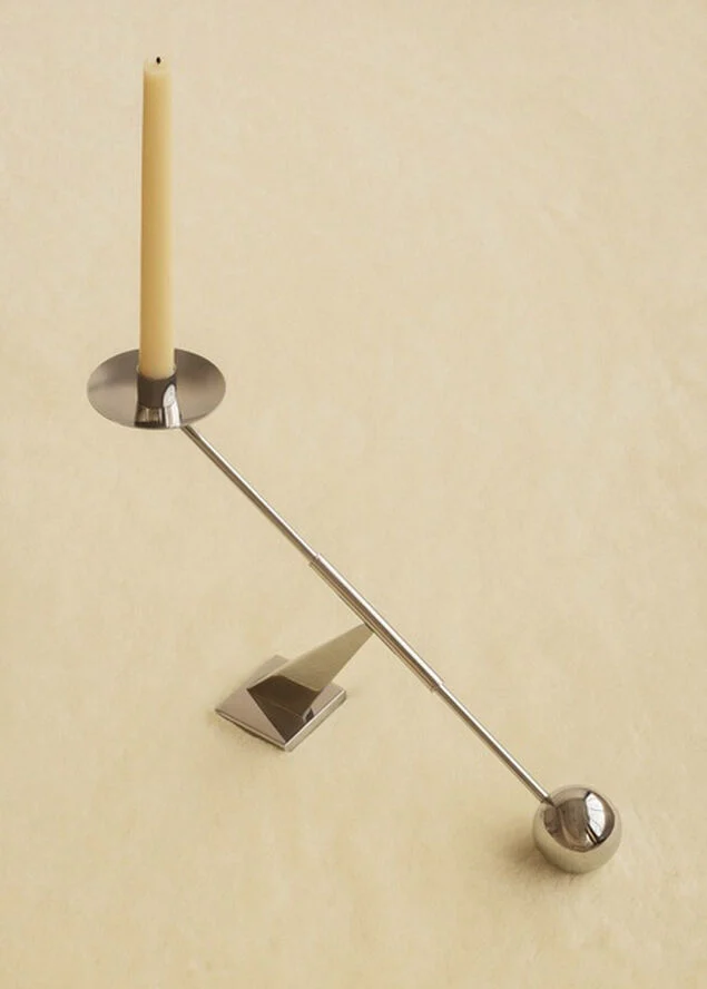 Audo Copenhagen Interconnect Candle Holder, W42,5, Stainless Steel