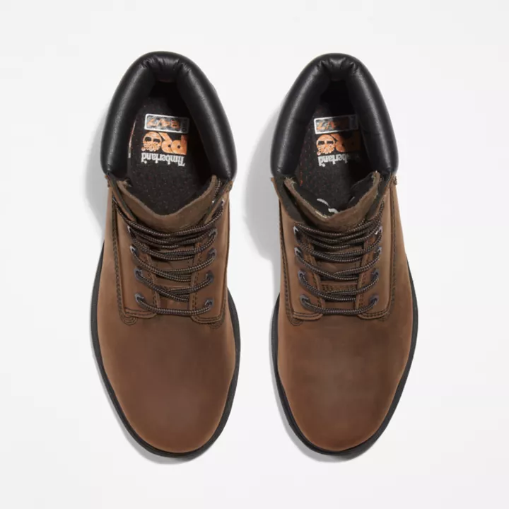 Bottine de travail imperméable Timberland PRO emblématique à embout de sécurité en alliage pour homme en marron