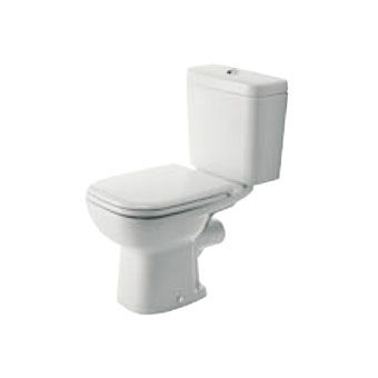 Duravit D-Code duoblokpot diepspoel m. PK incl. bevestiging z. reservoir wit