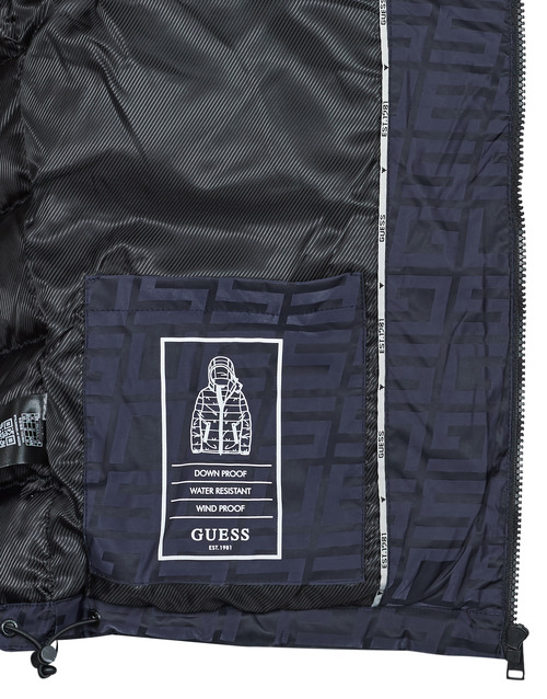Guess - ALLOVER LOGO PUFFA Gris / Negro