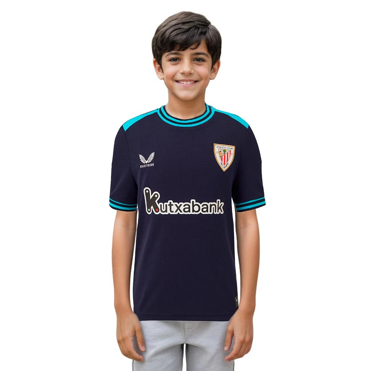 Camisola Castore Athletic Club Bilbao Segundo Equipamento 2025-2026 Criança