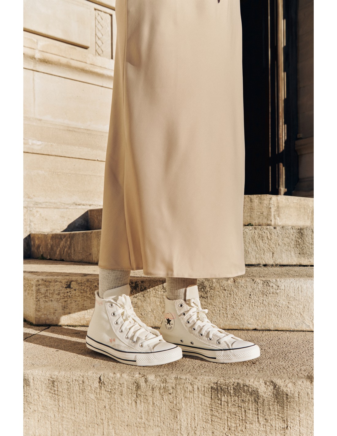 converse Sneakers Femme ctas hi egret/cave Beige/Rose phase
