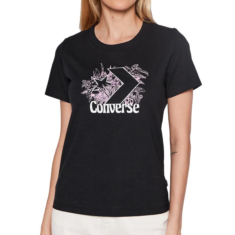 Converse T-shirt Noir Femme Converse Plantasia