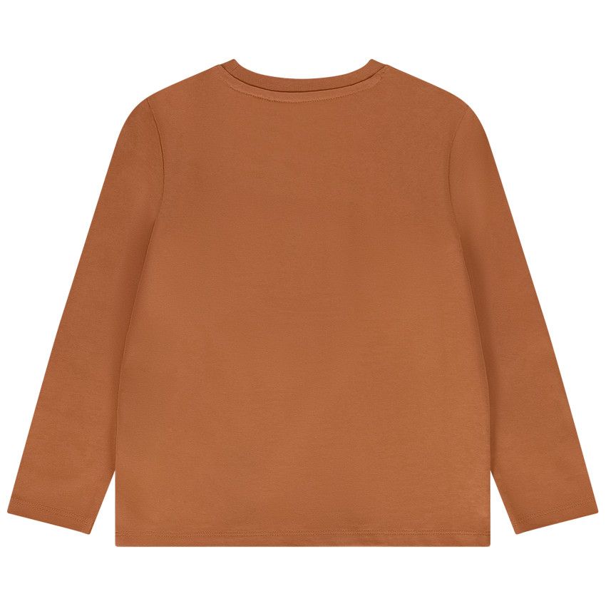 T-shirt manches longues avec sequins magiques pour garçon - Marron