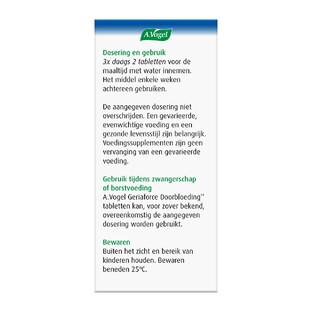 A.Vogel Geriaforce Doorbloeding* Tabletten 200TB