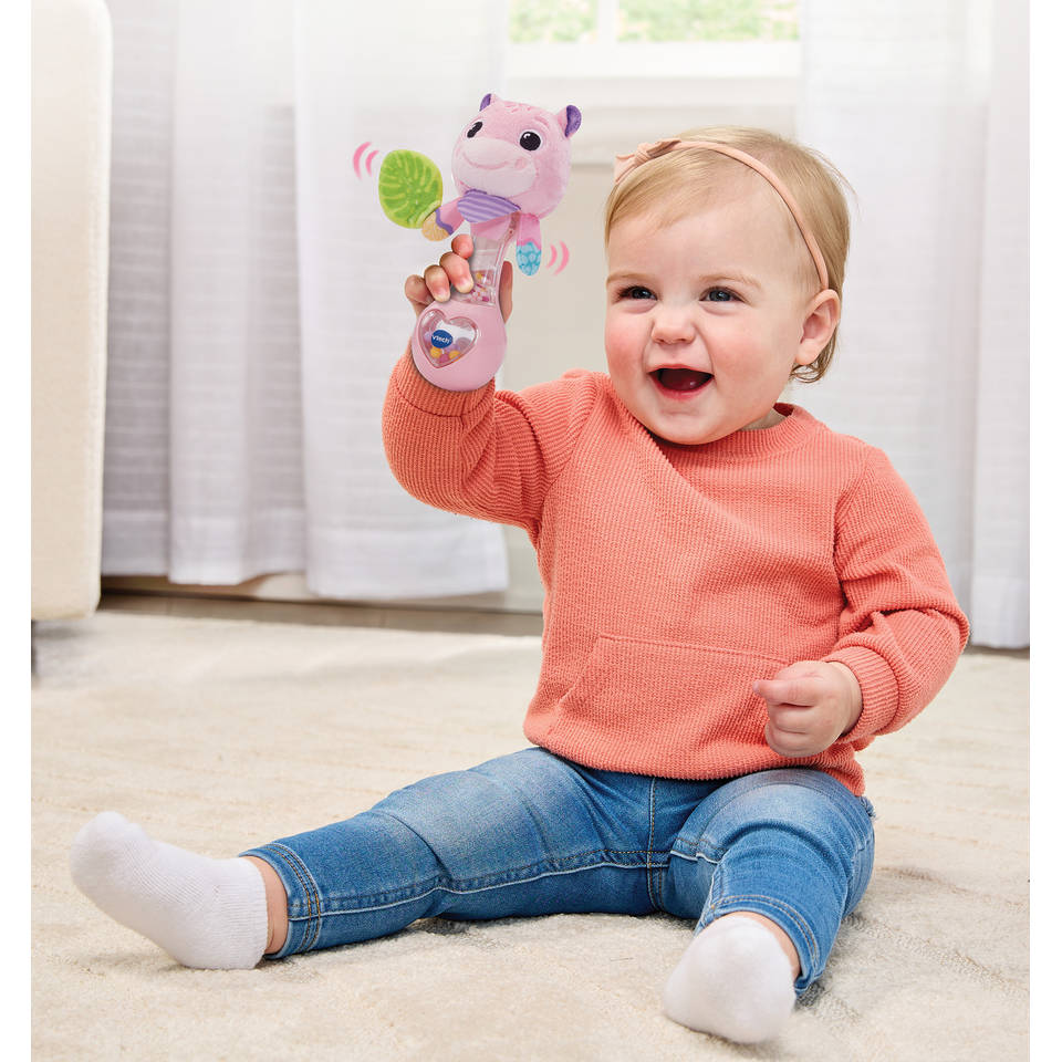 VTech Baby dierenvriendjes rammelaar nijlpaard - roze