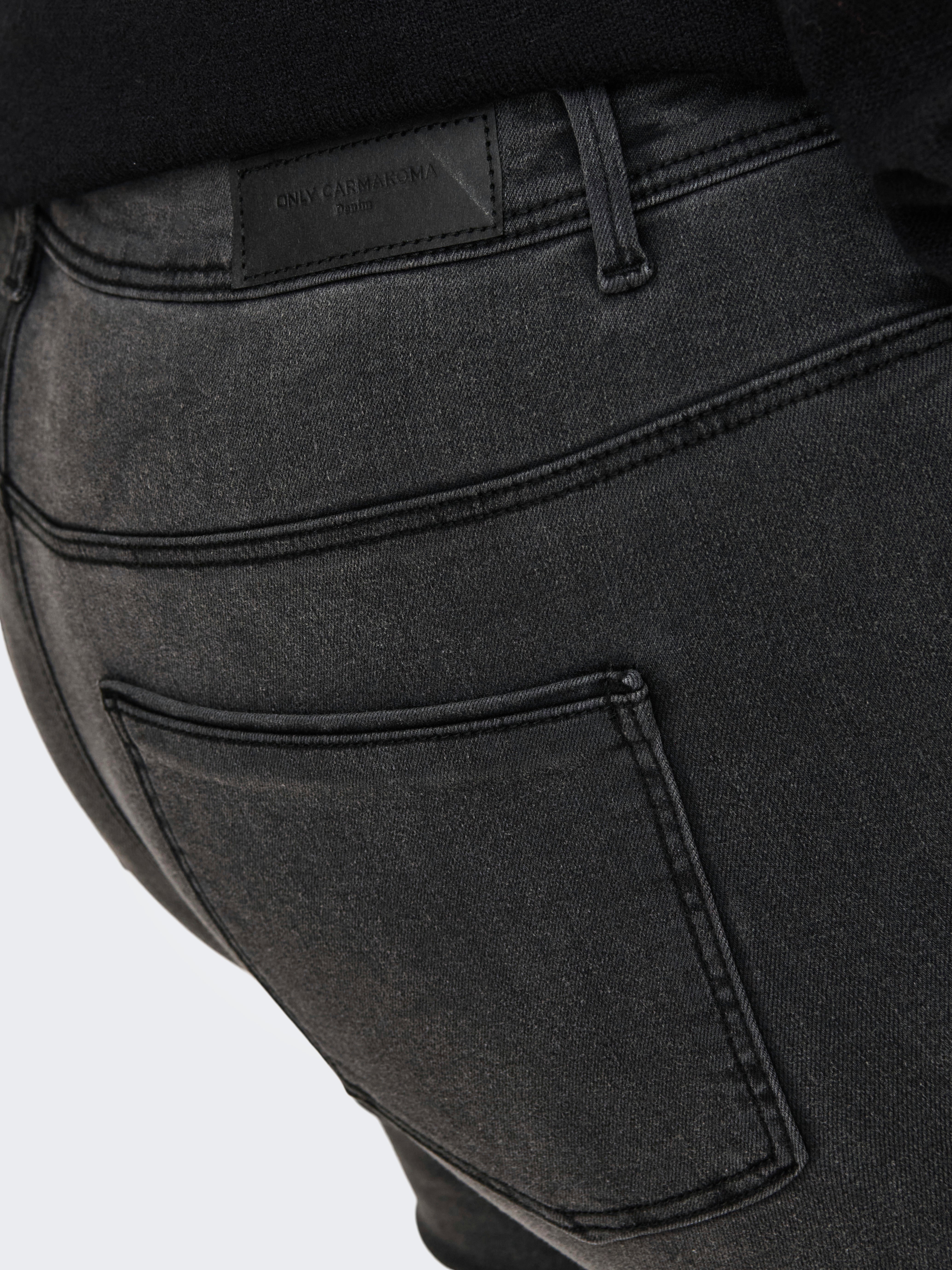 CARALLY Hohe Taille Ausgestellt Jeans Dark Grey Denim