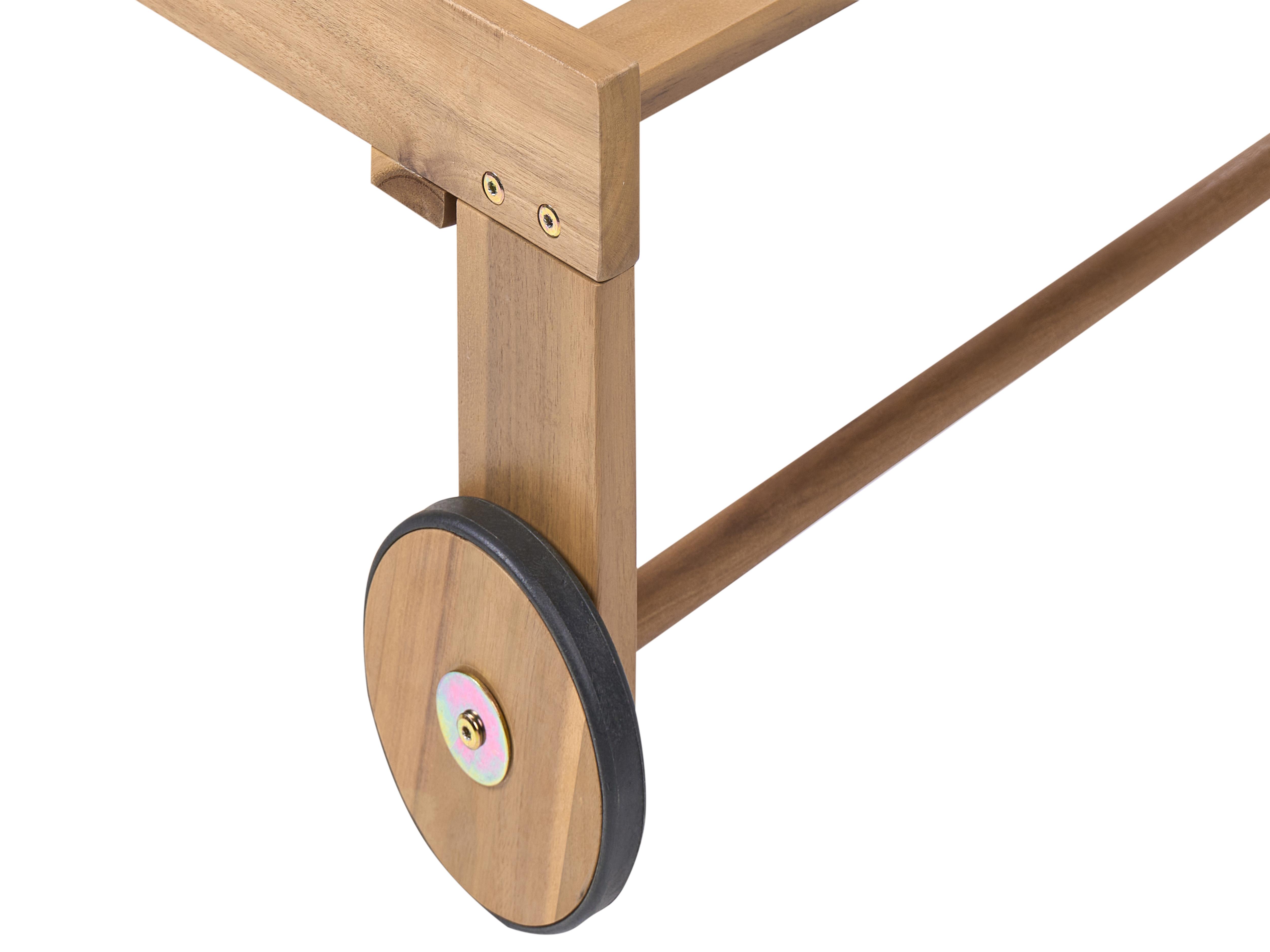 Ligstoel PEDESINA Acaciahout Beige