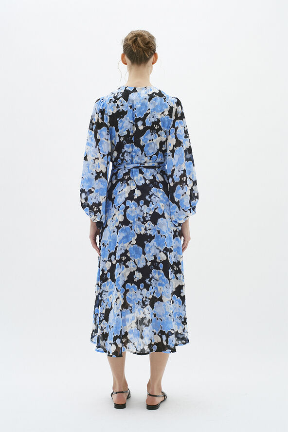 InWear BasiraIW Wrap Dress Blue floaty flower