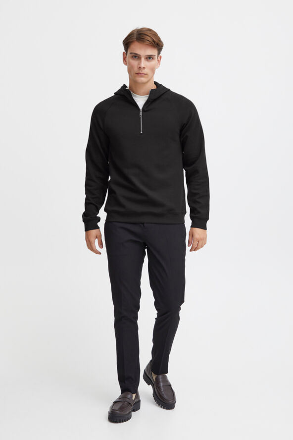 Casual Friday CFSIGURD 0096 halfzip hoodie Black beauty
