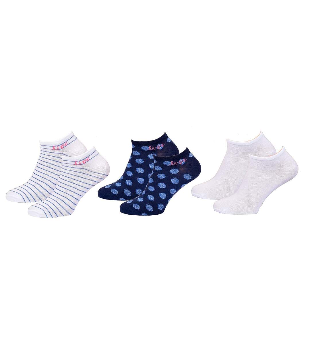 Chaussettes Courtes femme TWINDAY Qualité et Confort-Assortiment modèles photos selon arrivages- Pack de 12 Paires Surprise TWINDAY