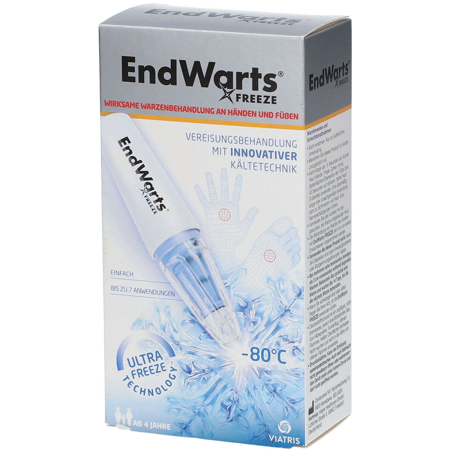 EndWarts FREEZE: Vereisungsmittel zur Entfernung von Warzen an Händen, Armen & Füßen