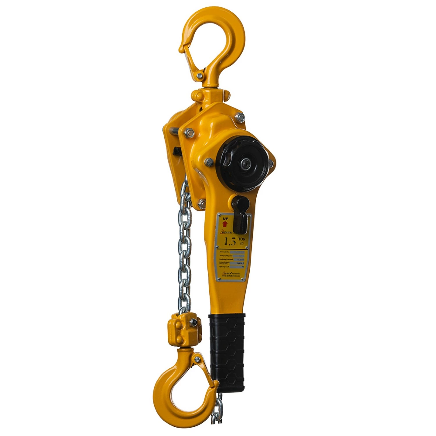 Delta Yellow DY.0.0541501.5 Rateltakel - 1.5 ton – met 1.5 meter hijshoogte