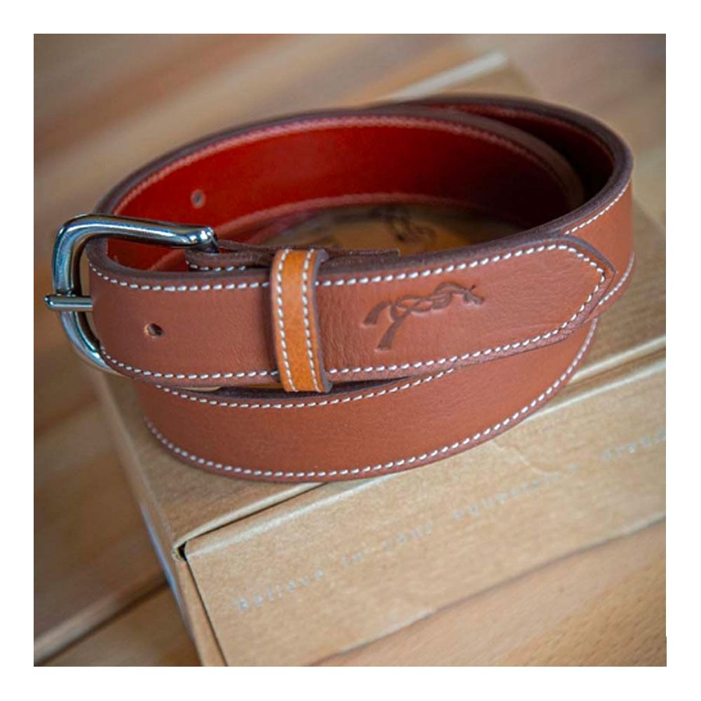 Pénélope INITIAL - Ceinture Femme cognac