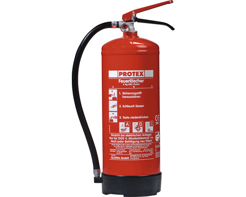 Protex 6 kg poederbrandblusser met manometer inclusief wandbeugel