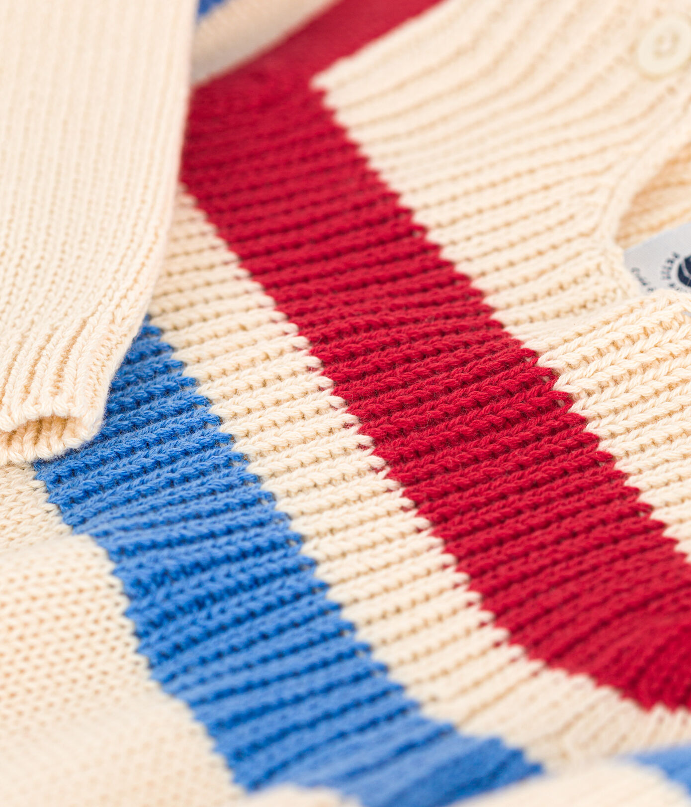 Pull bébé en tricot de coton rayé