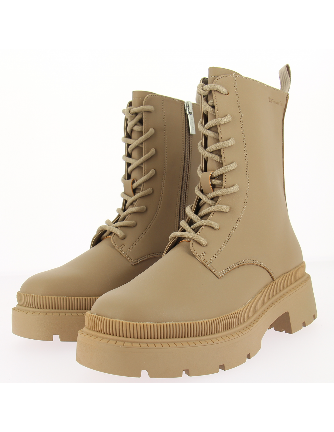 tamaris bottines femme 25215-29 341 cuir beige