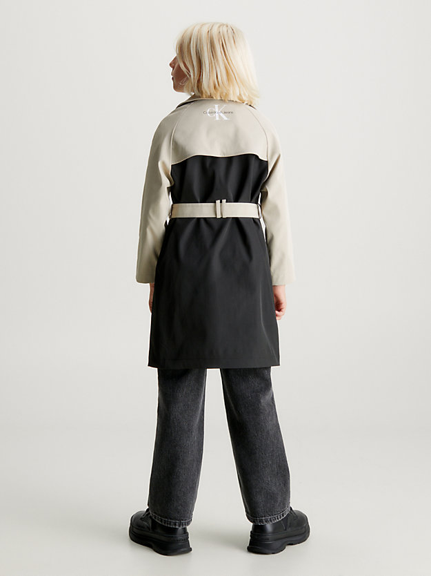 Trench coat color block
