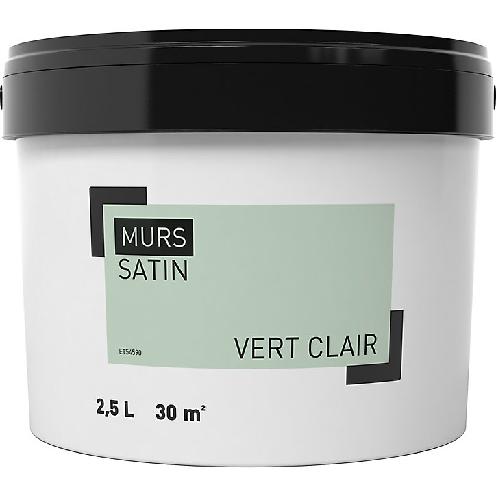 Peinture murale vert clair satin 2,5L