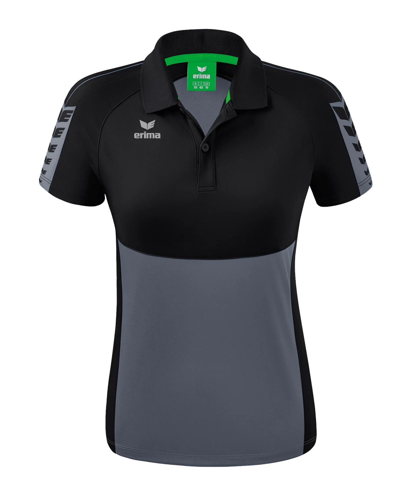 Erima Six Wings Poloshirt Damen Grau Schwarz