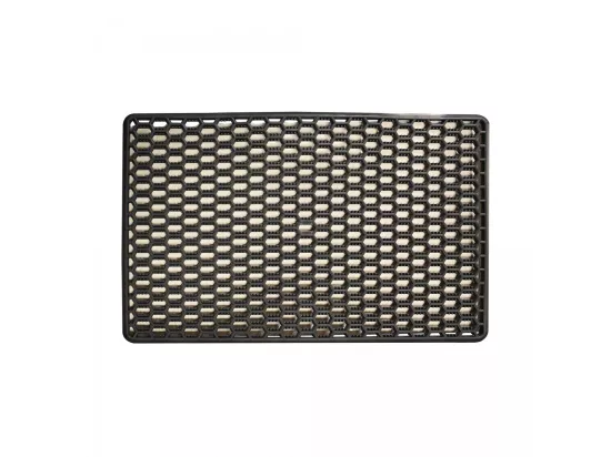 Paillasson 45x75 tissé en pvc motif géométrique VINYLE noir