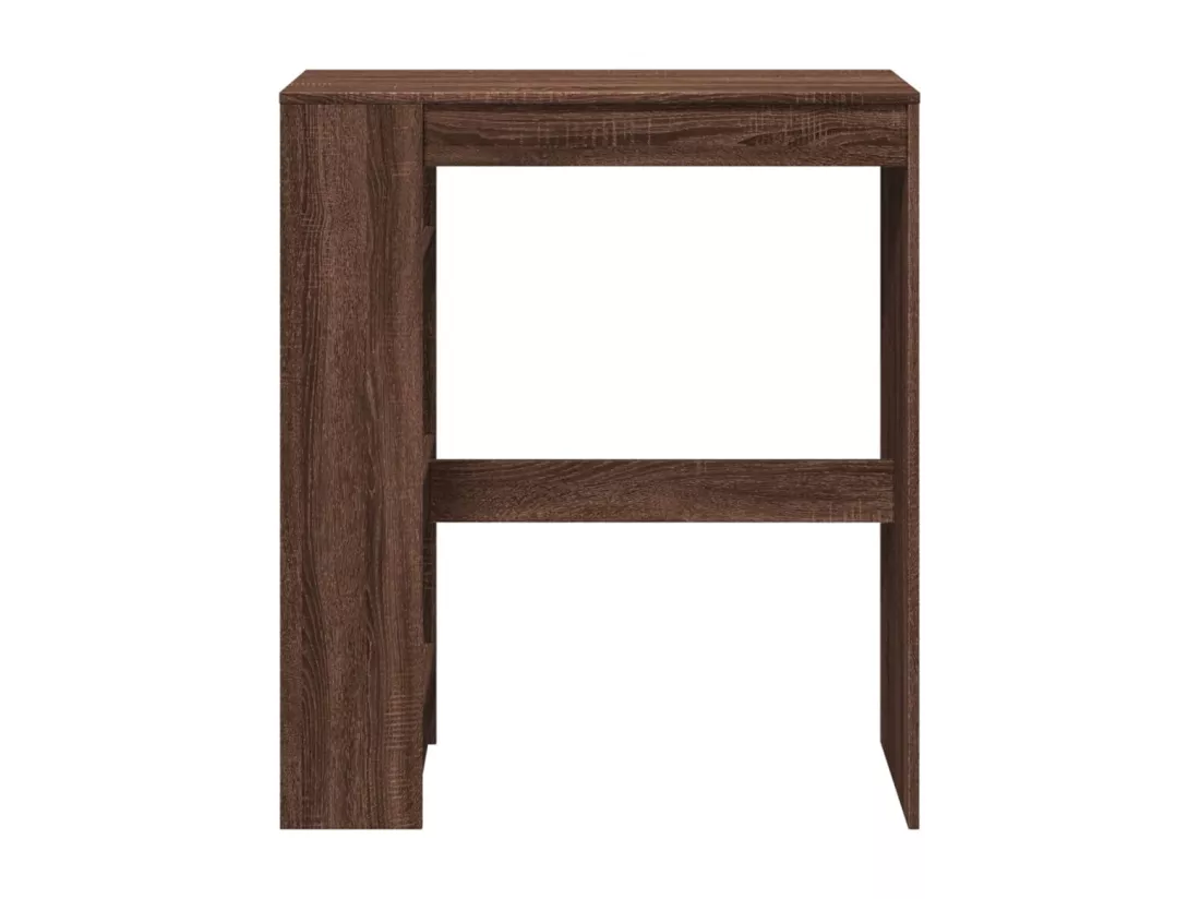 Table de bar avec étagères chêne marron bois d'ingénierie