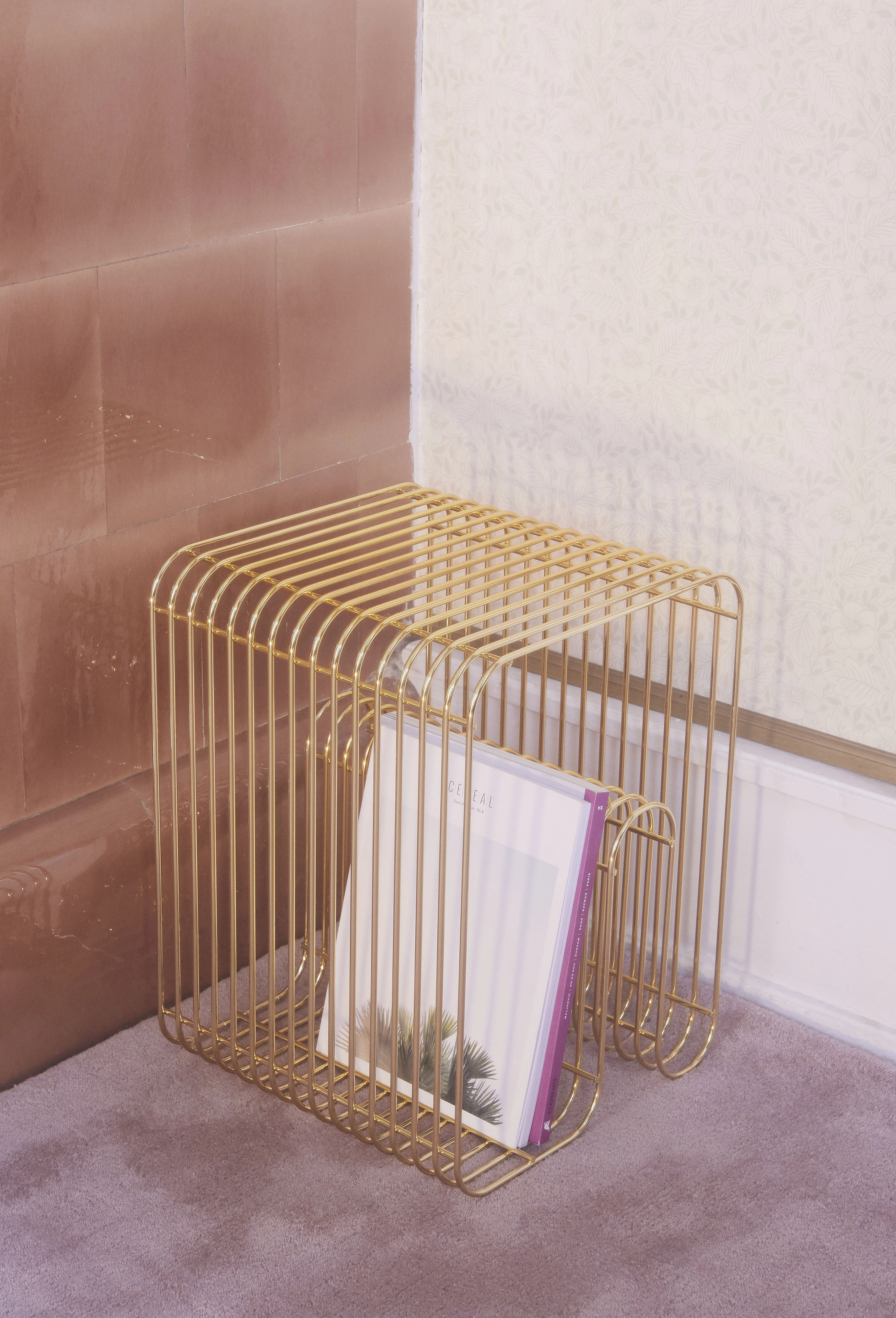 CURVA - Table d'appoint métal | Doré