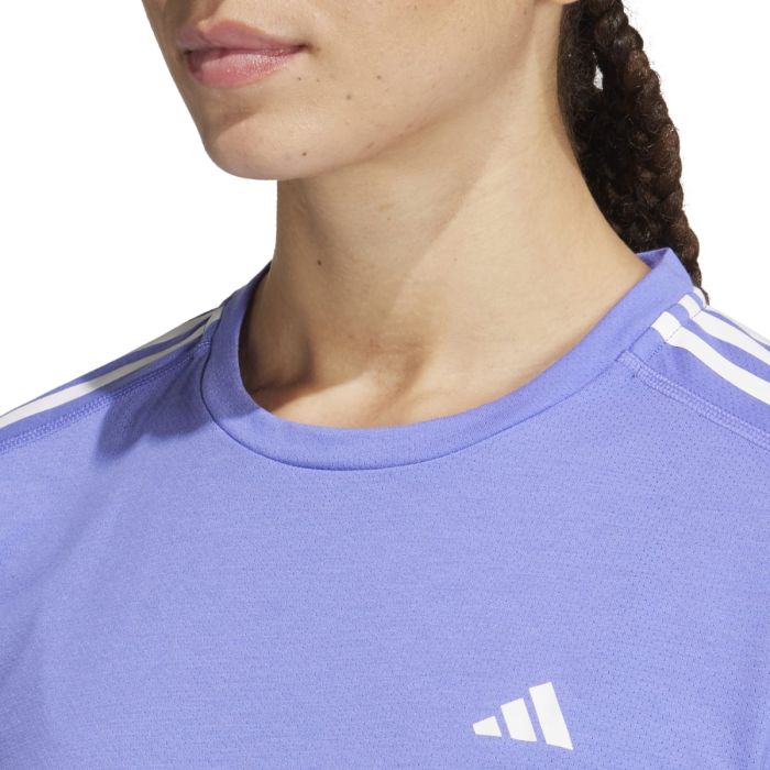 adidas Dame T-shirts Own The Run E 3-Stripes T-shirt Lilla