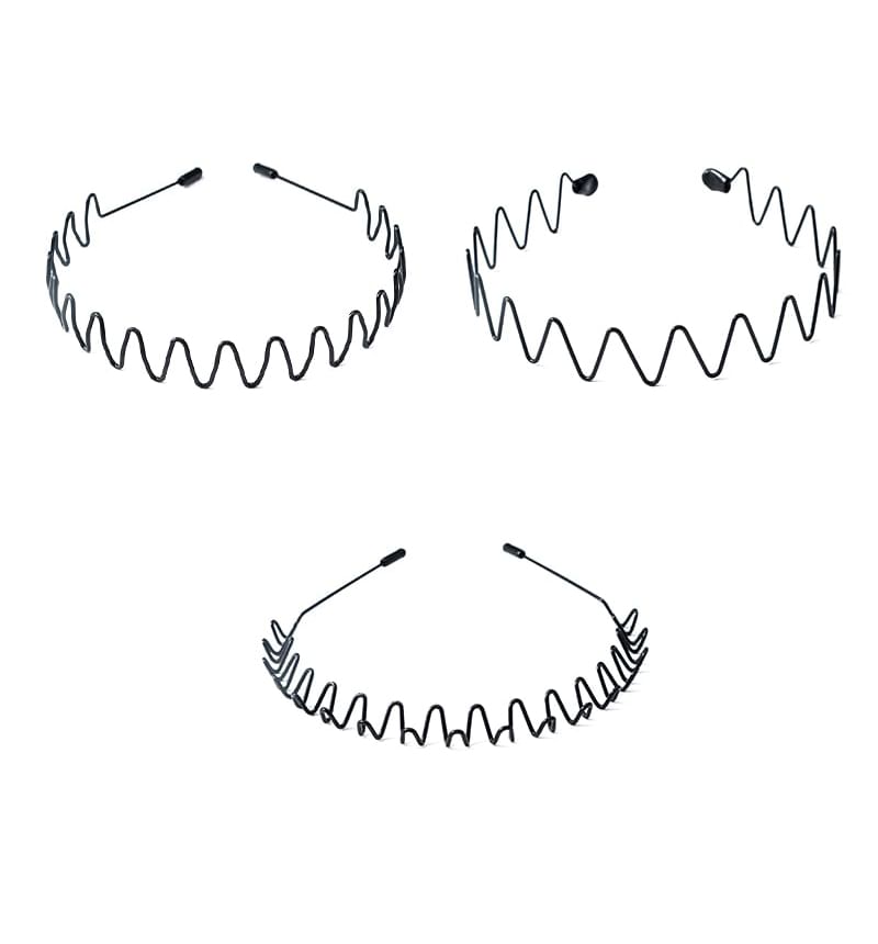 Porcini - Set van 3: Gezichtsreiniger hoofdband van legering (verschillende designs)