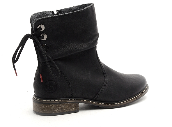 Rieker boots bottine plates femme z49l1 noir