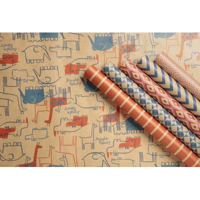 Clairefontaine - Papier cadeau kraft - 70 cm x 2 m - 60 g/m² - différents motifs disponibles