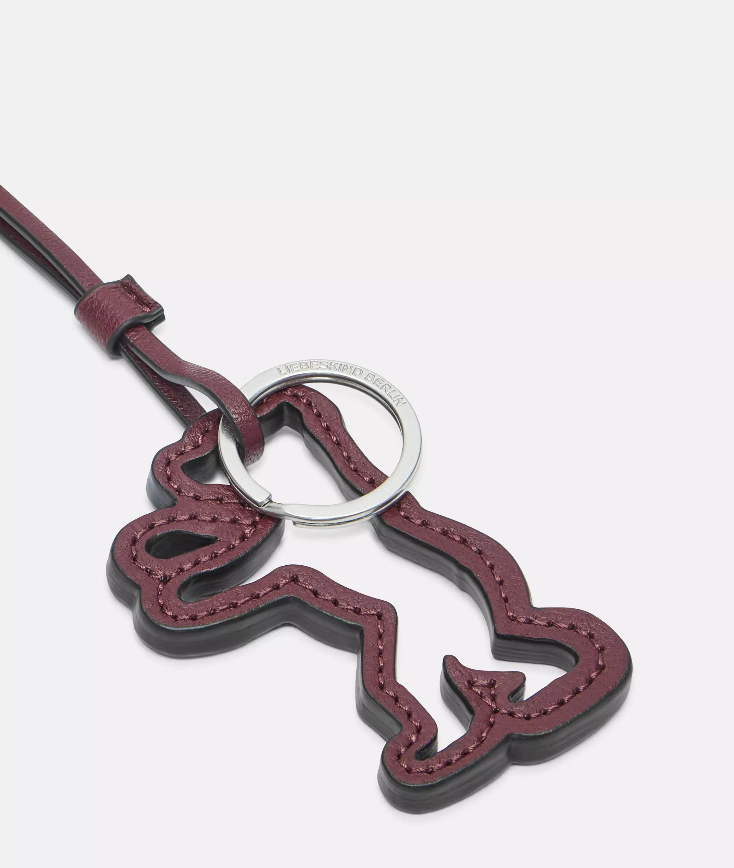 BEAR-LIN Keyring Key chain with a long leather strap