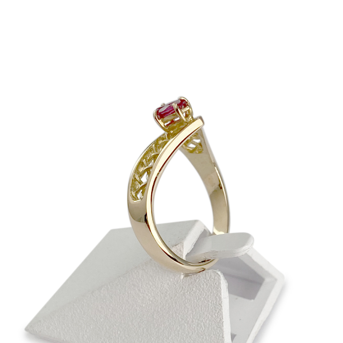 Bague d'occasion or 750 jaune rubis
