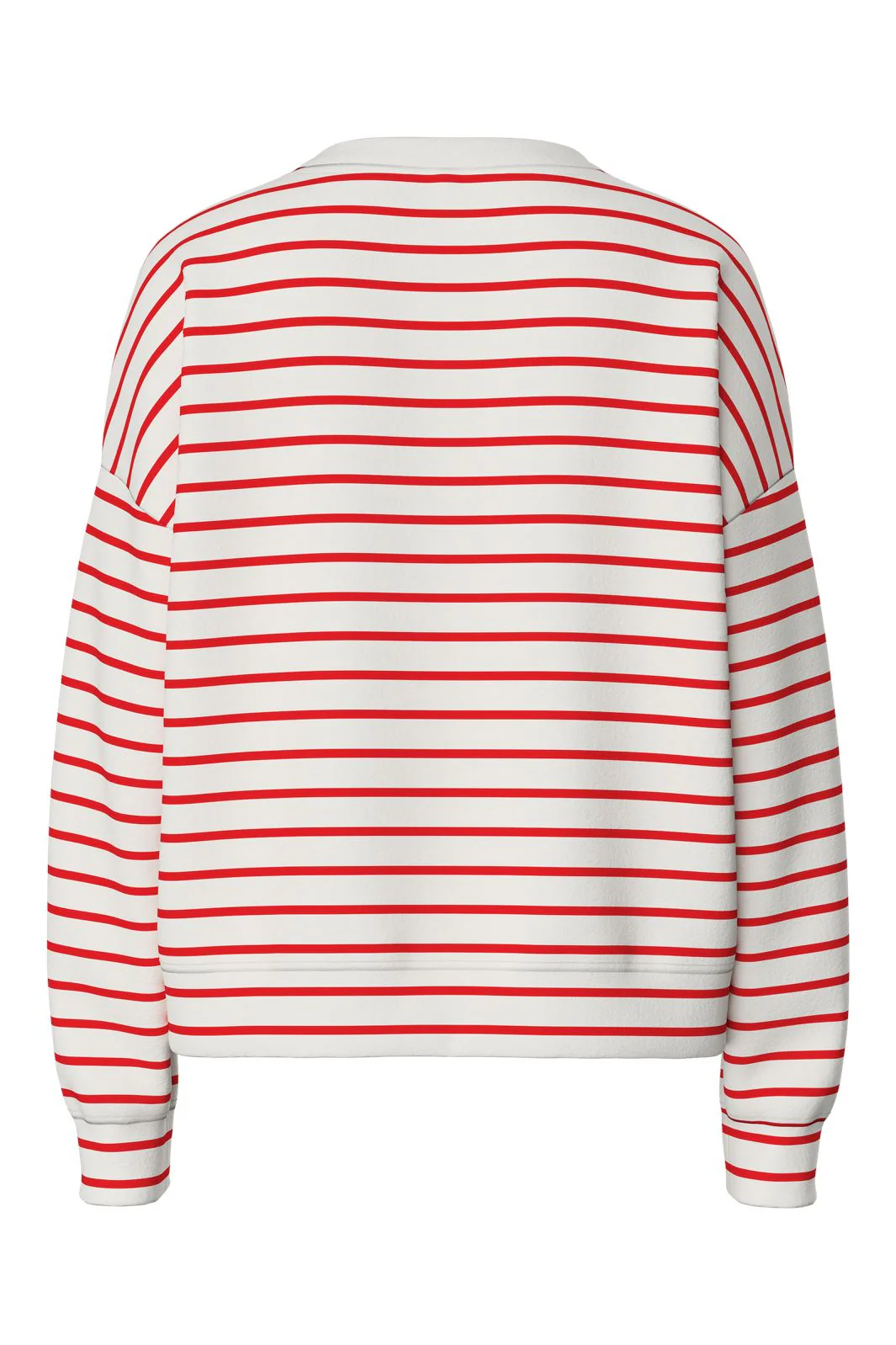 Pieces Pcchilli Ls Sweat Stripes 4701525 cloud dancer poppy red