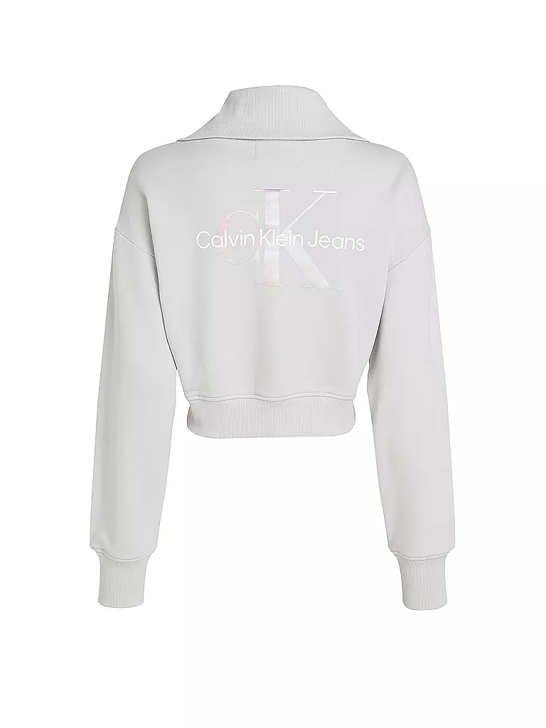CALVIN KLEIN JEANS Sweatjacke  hellgrau
