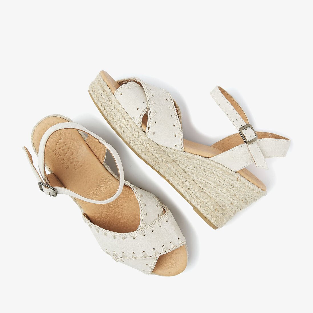 beige via vai sandalen met hak luisa ayla