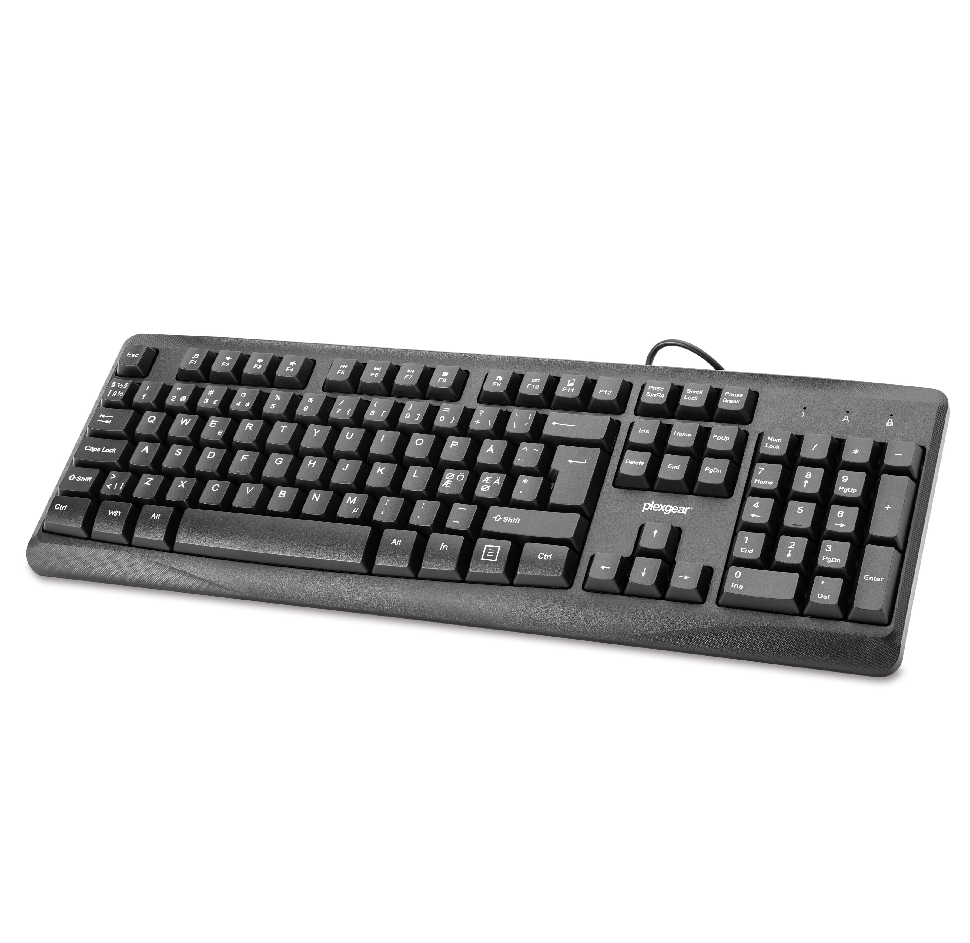 Plexgear Kablet tastatur MK101 Svart