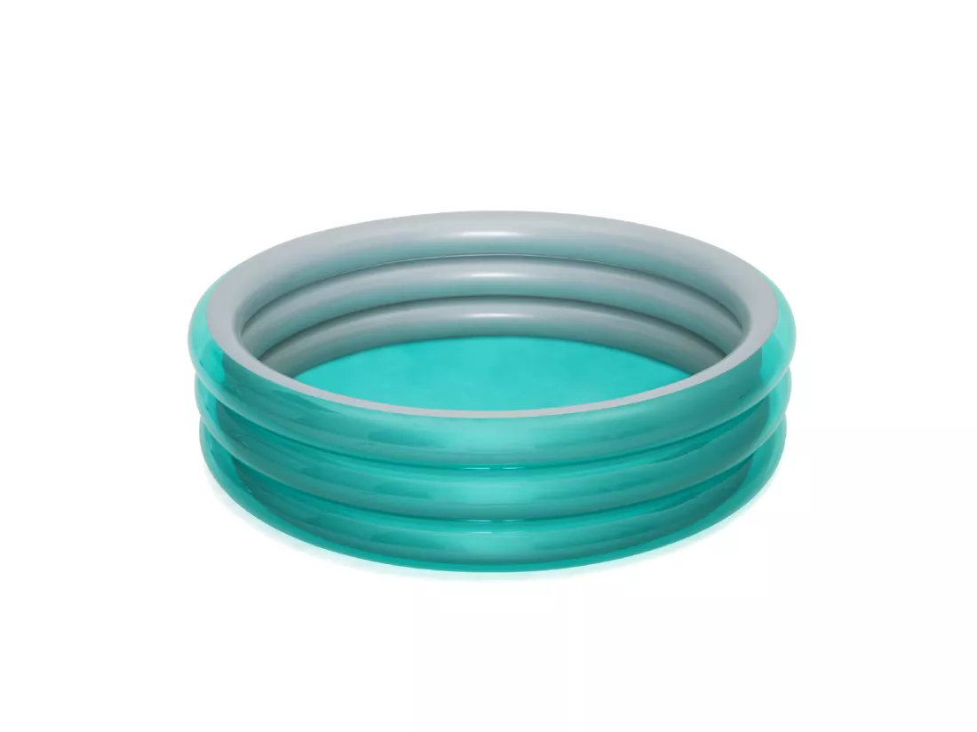 Piscine Gonflable pour Enfants +6 Ans Bestway Play Pool 201x53cm avec 3 Anneaux Gonflables Couleur Bleu Métallisé