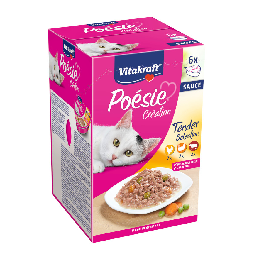potes de 85g de Vitakraft Poésie Meat em molho para gatos