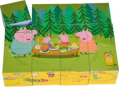 Peppa Gris Klosspuslespill 12 deler, 16x12 cm