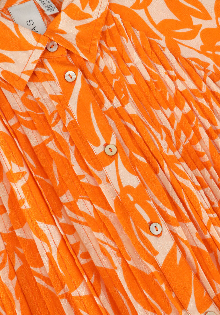 Y.A.S. oranje y.a.s. midi jurk yaslefira 2/4 long shirt dress s.