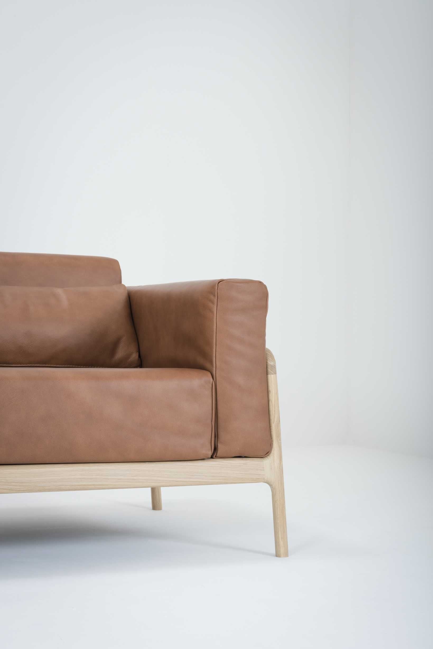 Fawn sofa 2-zits whitewash Dakar Leather Whisky