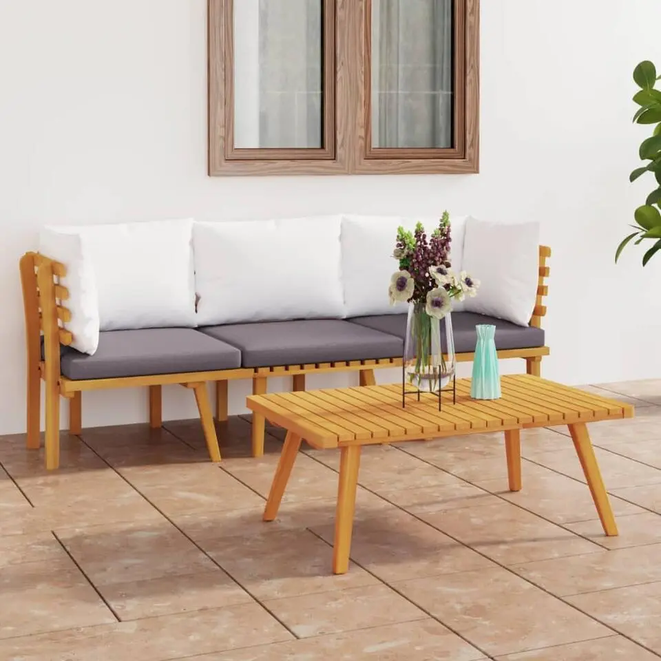 vidaXL - Loungeset - Bruin - Acaciahout