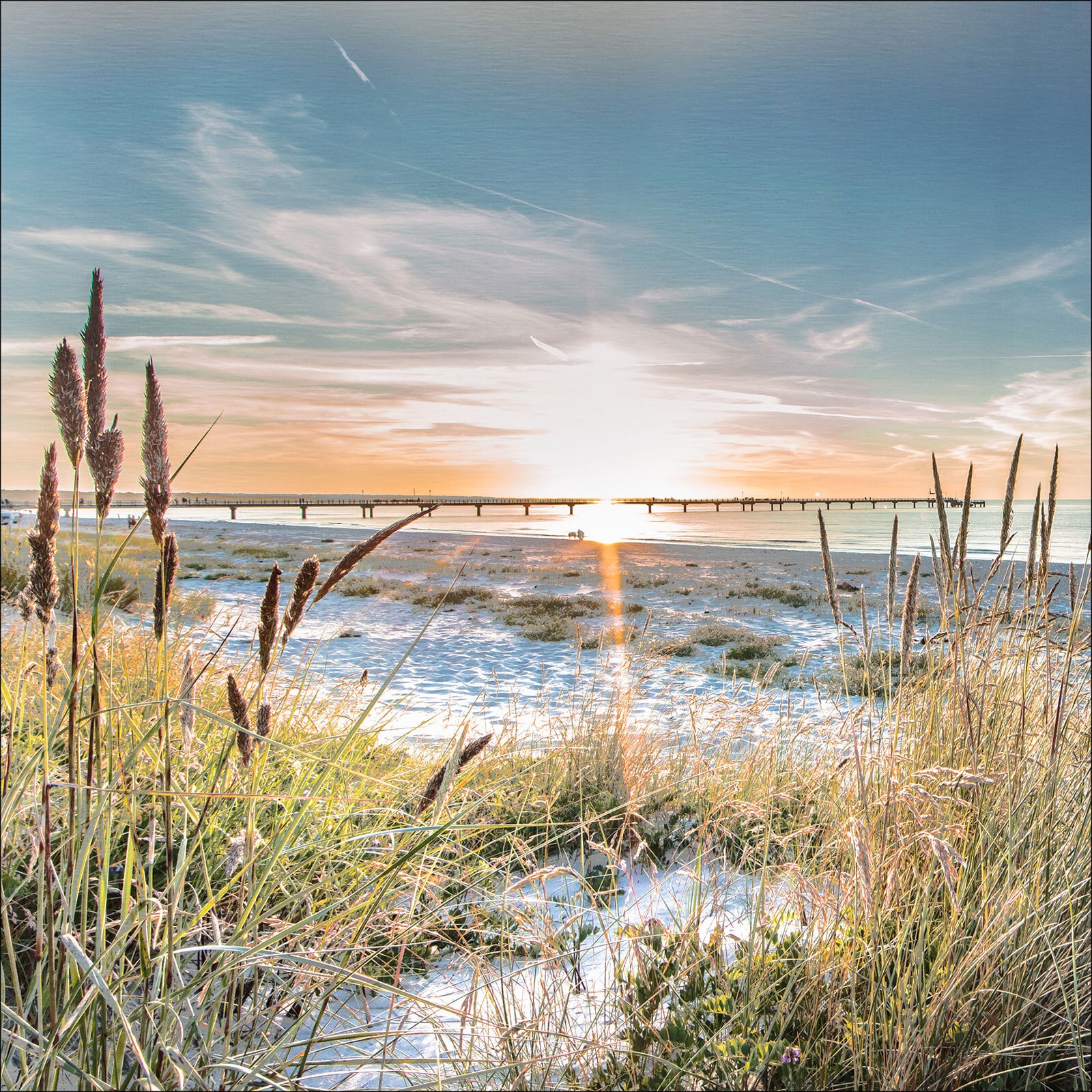 PRO ART Alu-Art Bild AT THE BEACH II 50 x 50 cm