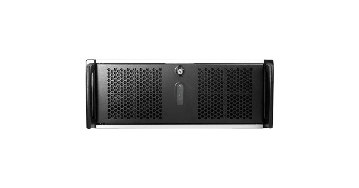 ChenbroRM42300F1 rack behuizing  (Zwart/zilver | 2x USB-A 3.2 (5 Gbit/s))