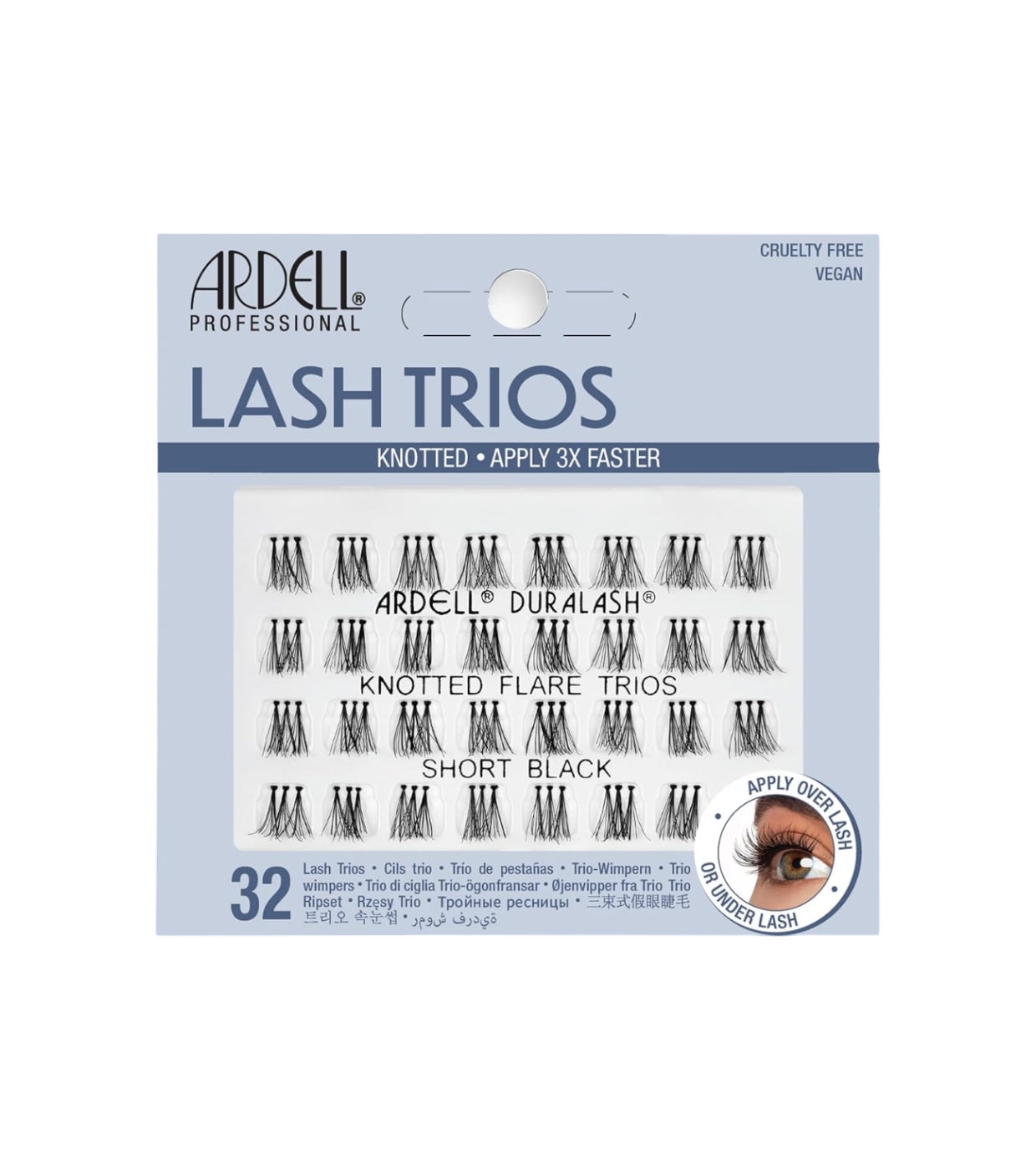 Ardell - cílios postiços individuais Duralash - Soft Touch Trios: Short Black