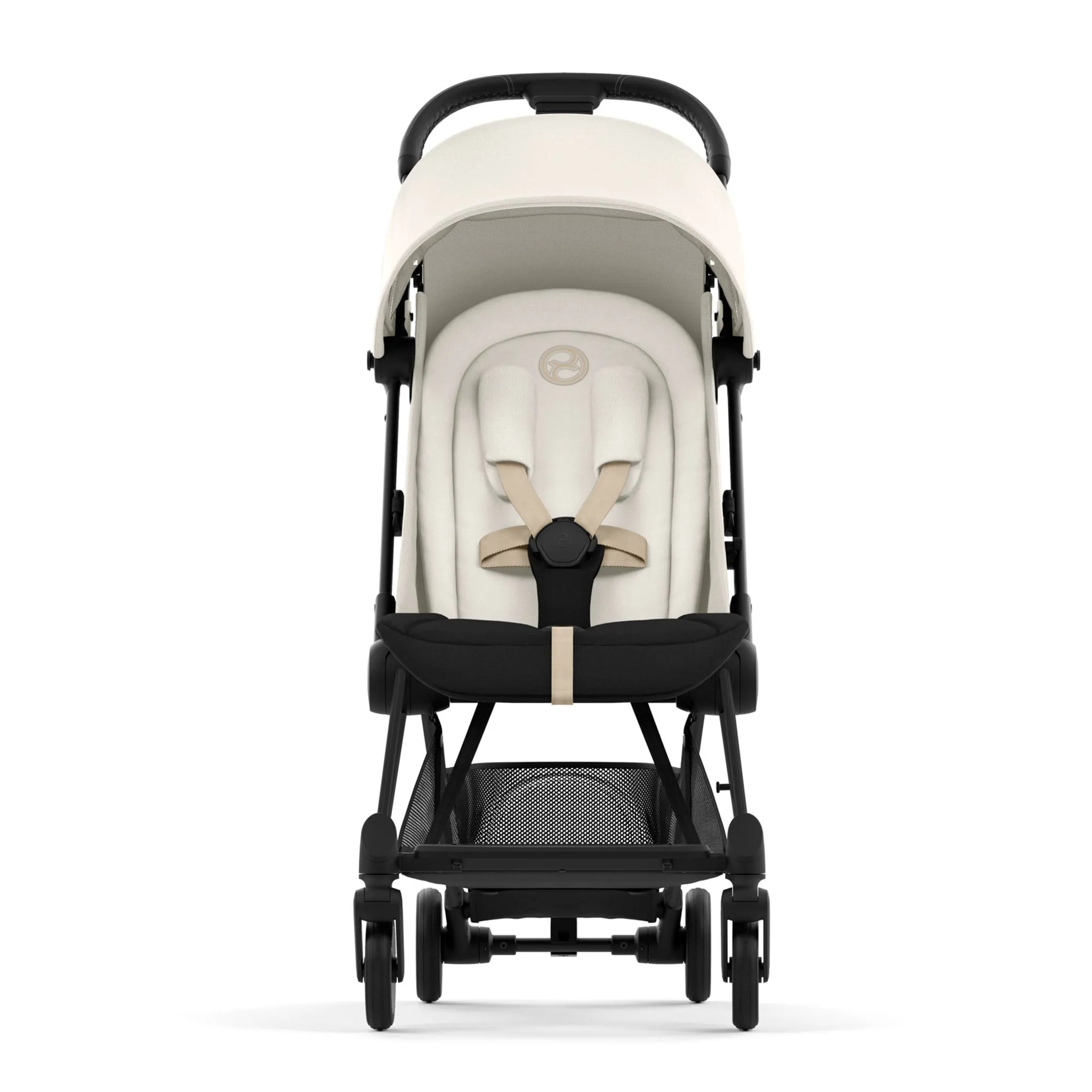 Cybex Poussette Coya - Cadre noir mat avec siège blanc cassé