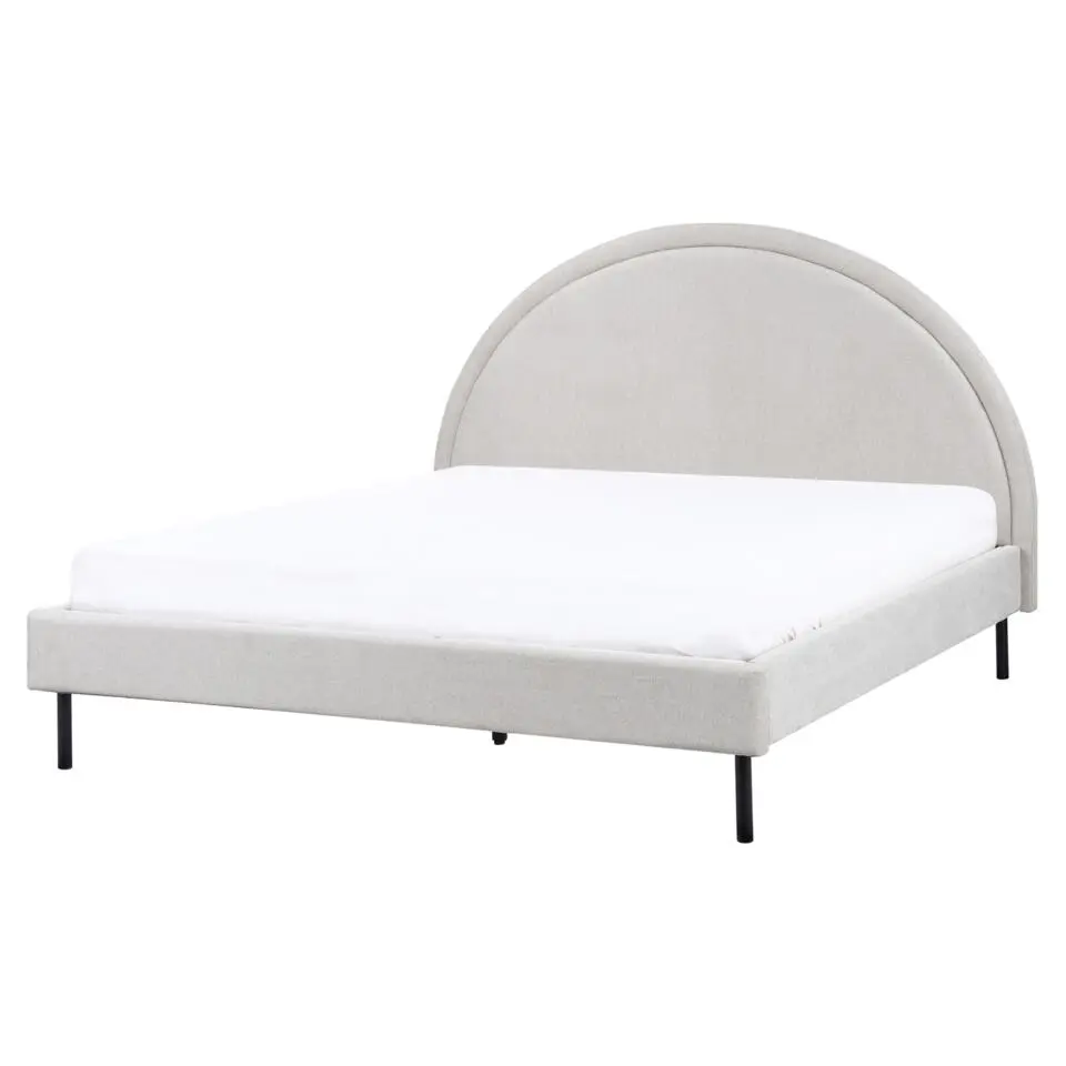 MARGUT - Bed - Lichtgrijs - 160 x 200 cm - Polyester